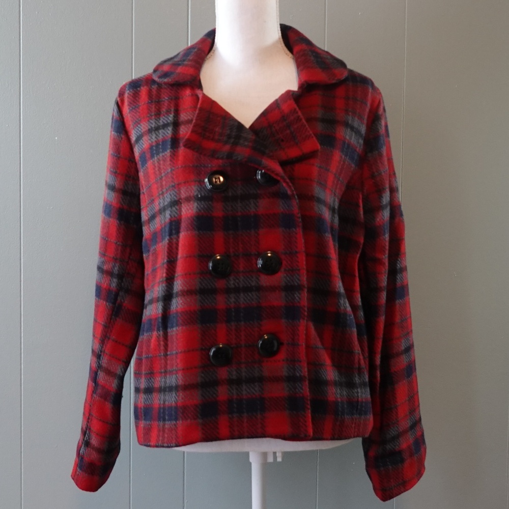 Relativity Plaid Peacoat